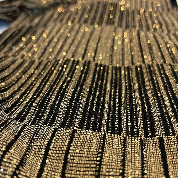 NWT XSCAPE Women's Gold & Black Tank Top and Open Front Cardigan Set Size Large - Picture 2 of 14